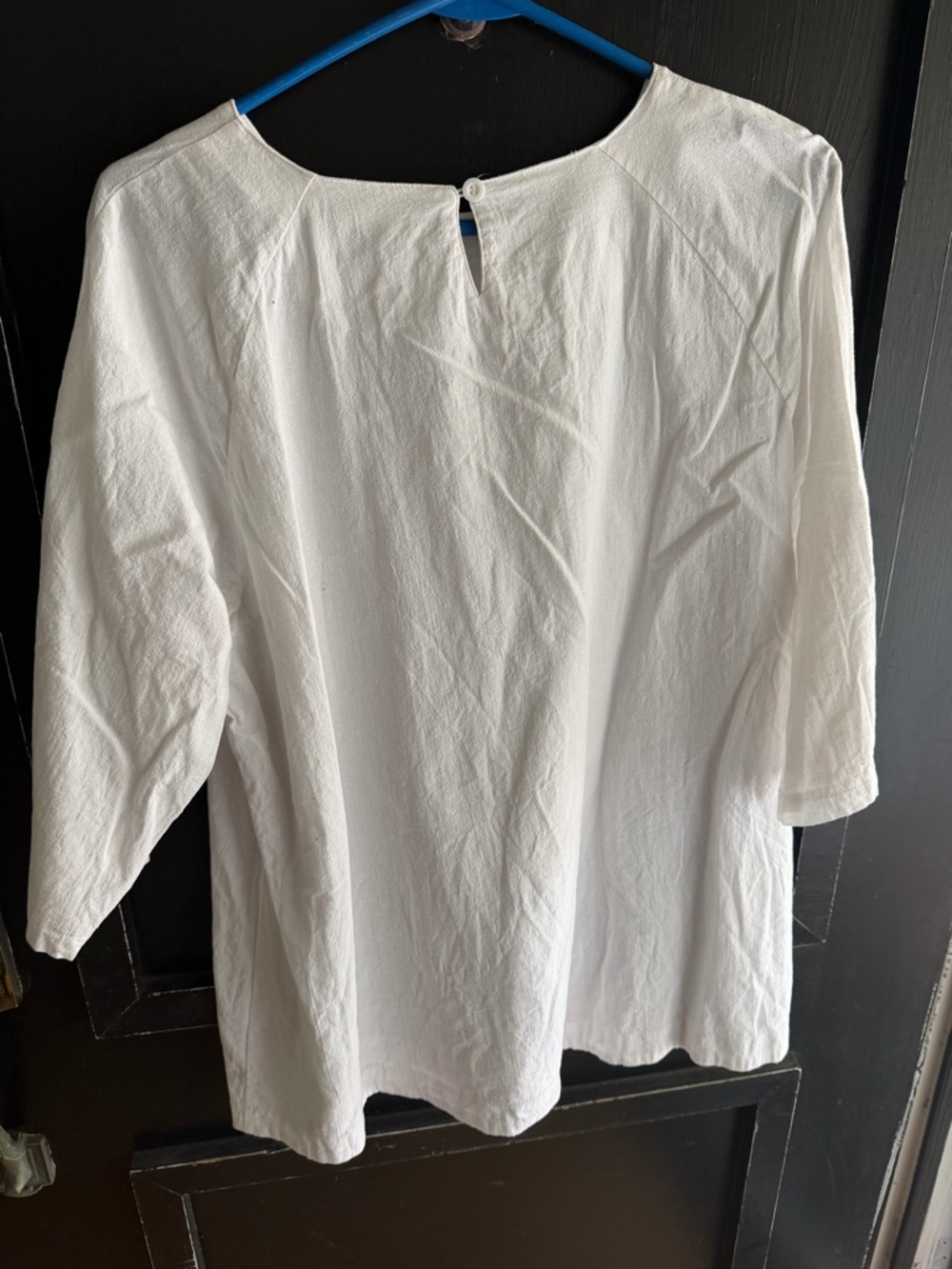 Minimal White Boatneck Tunic Top - Picture 2 of 4